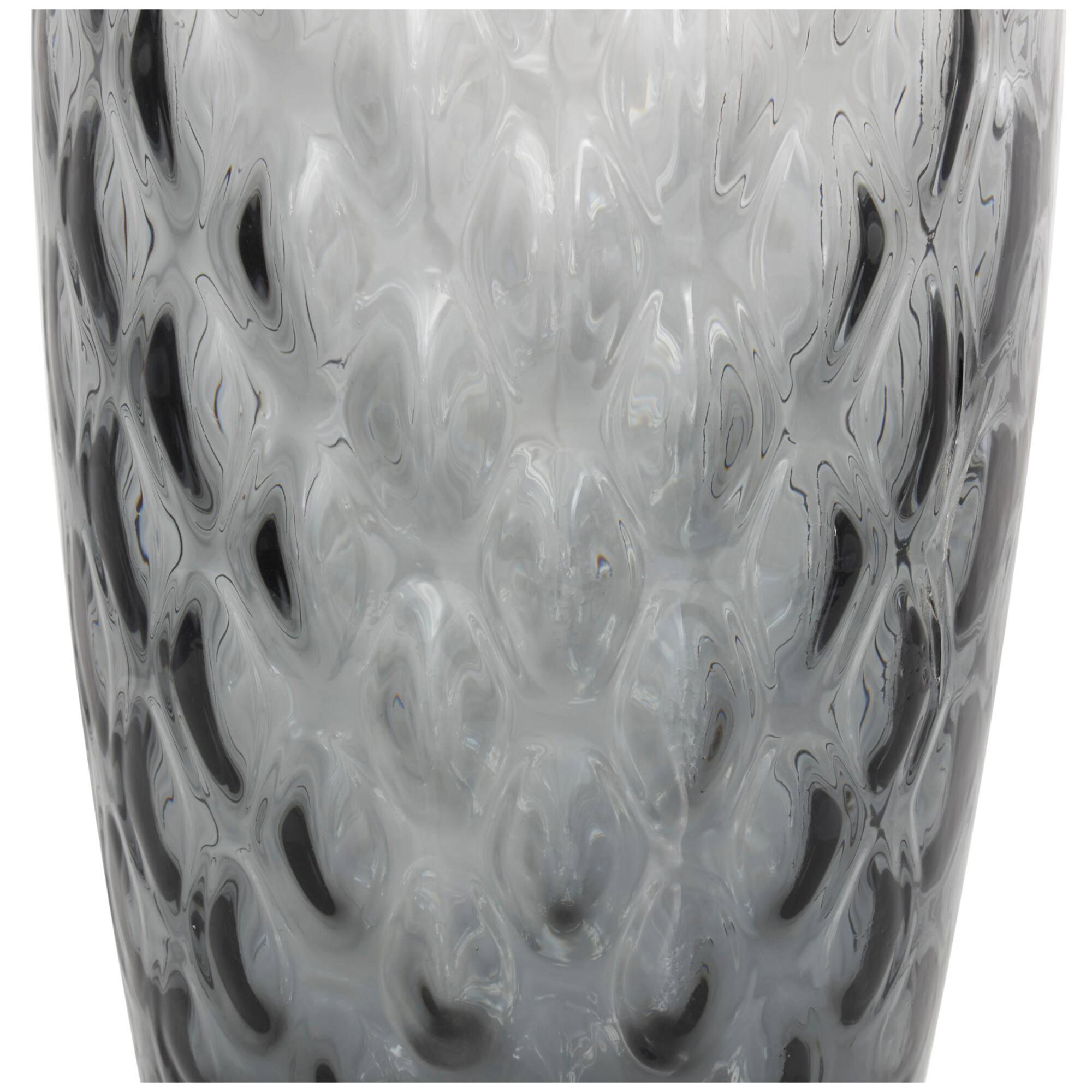 21" Black Ombre Handmade Glass Vase